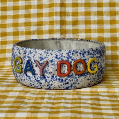 Gay Dog Pet Bowl by Handy Andie